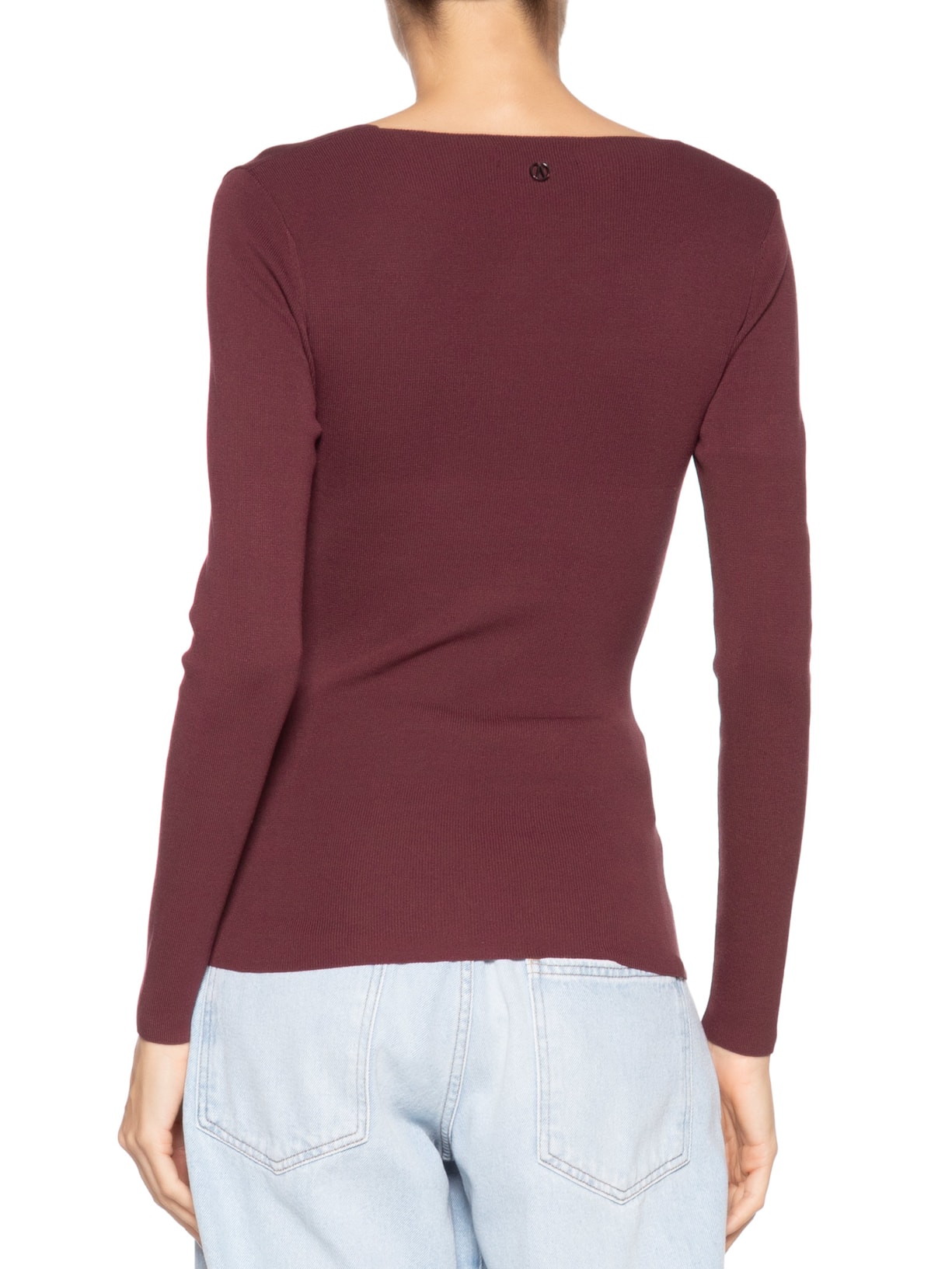 Blusa Feminina De Tricot Com Decote V Vermelho Animale Jeans