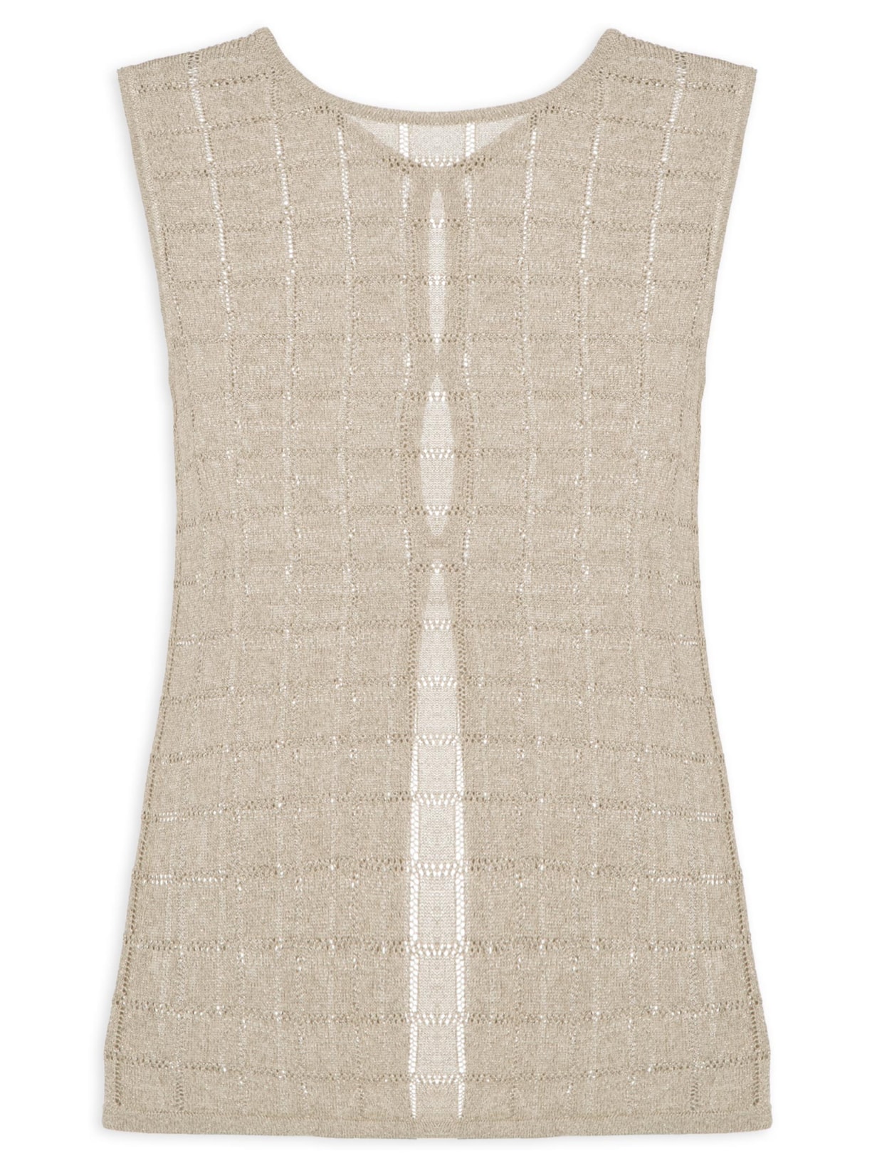 Blusa Feminina De Tricot Com Luréx E Botões - Bege