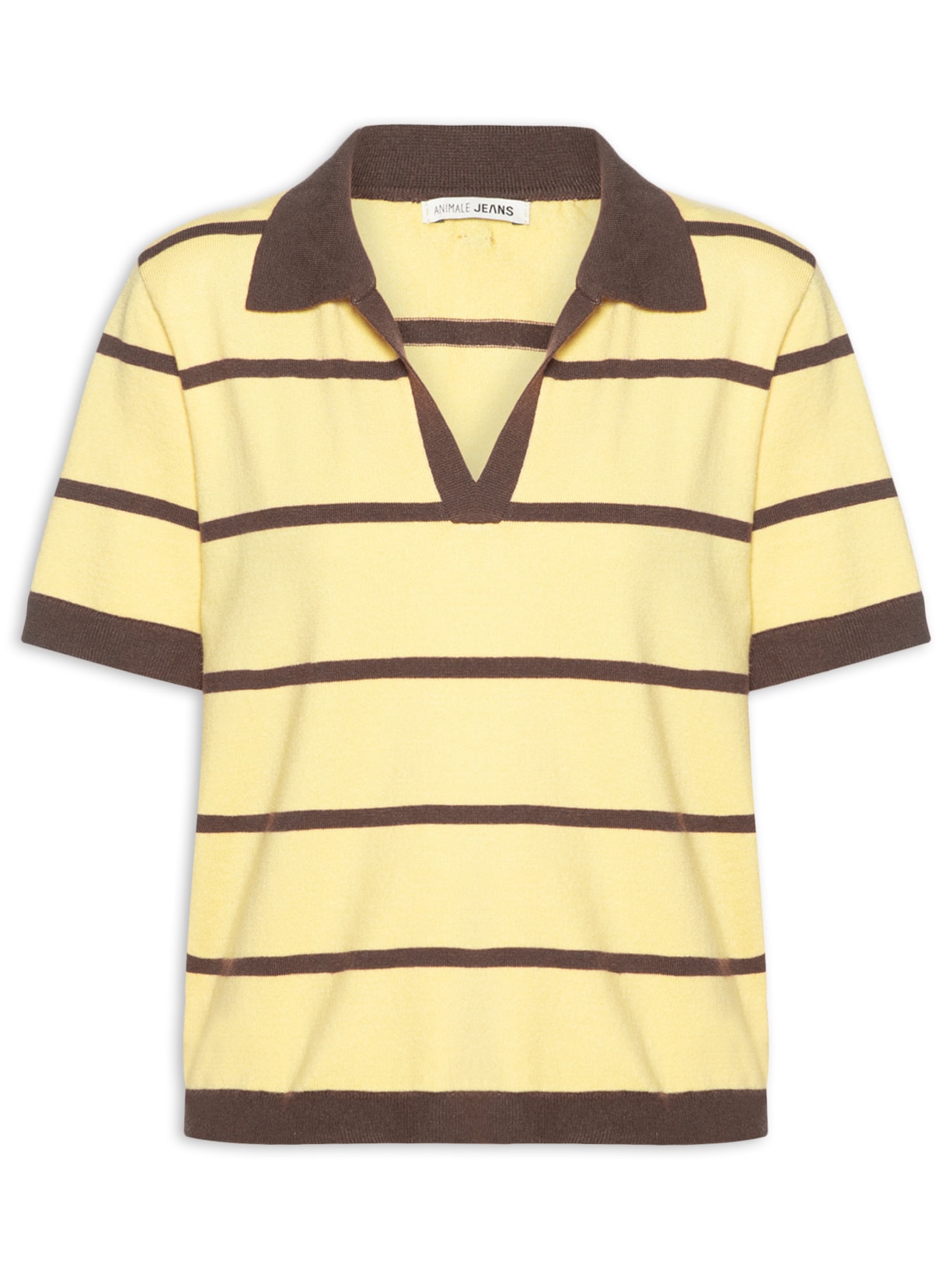 Blusa Feminina De Tricot Gola Polo - Marrom