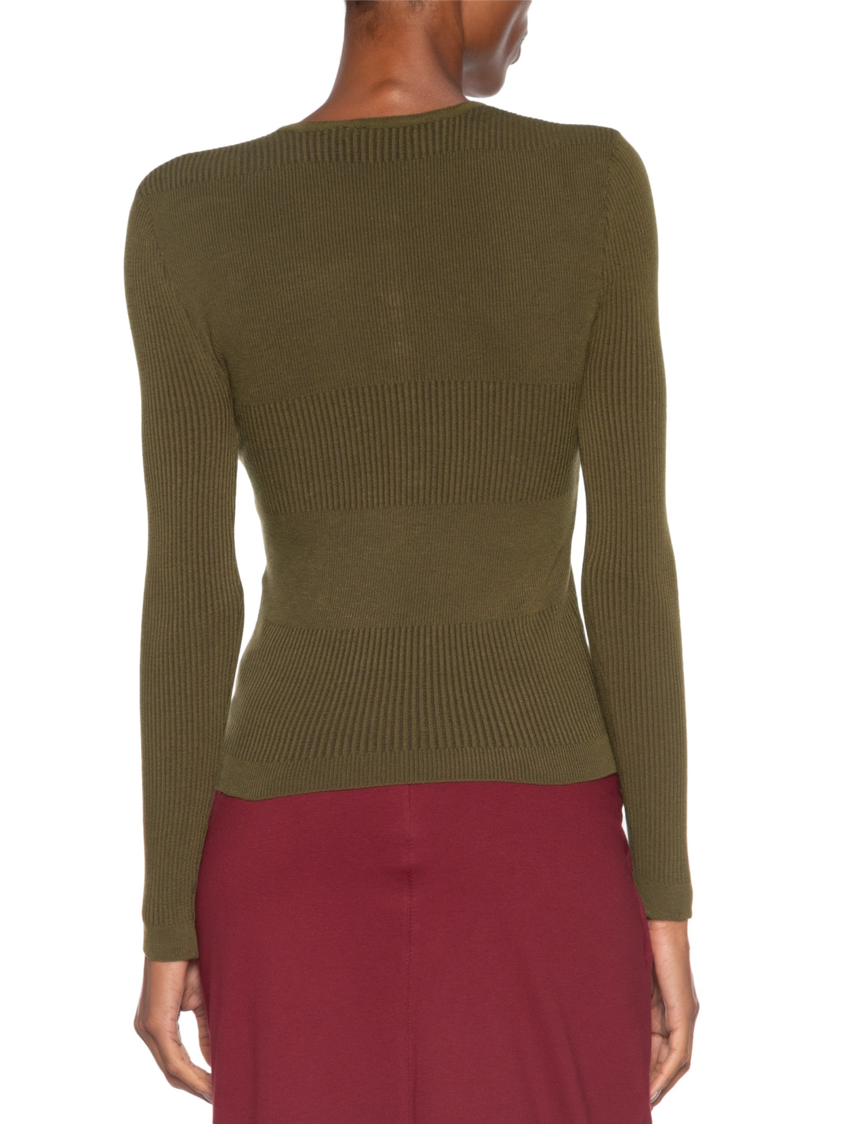 Blusa Feminina De Tricot New Bicolor Com Decote Portuguesa Verde Animale