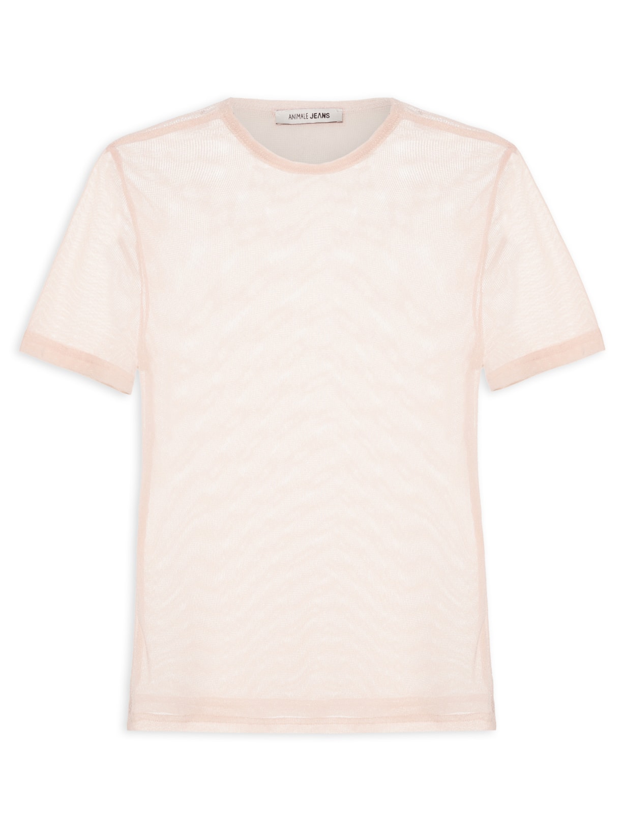 Blusa Feminina de Tule Manga Curta Com Brilho - Rosa