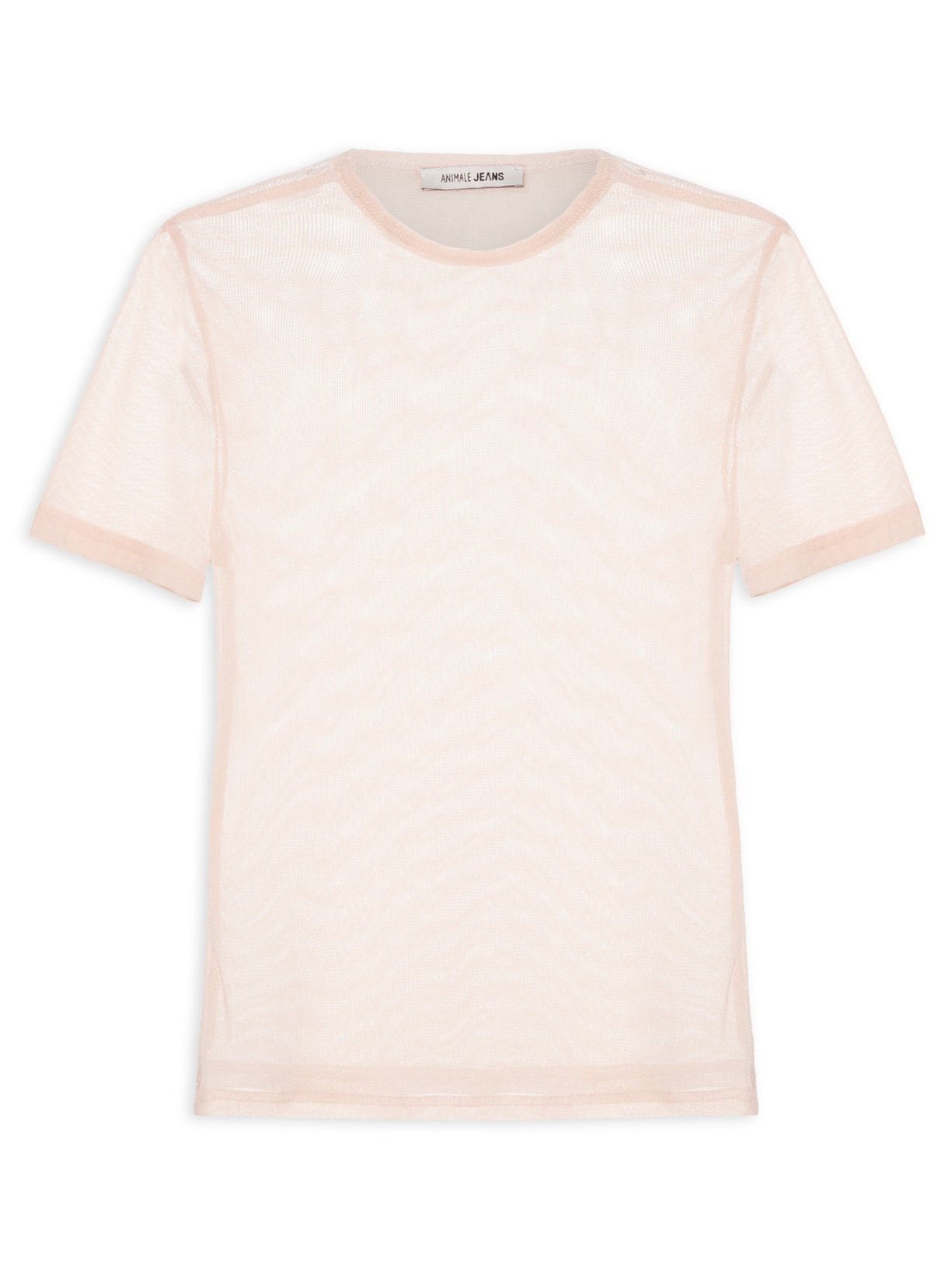 Blusa Feminina de Tule Manga Curta Com Brilho - Rosa