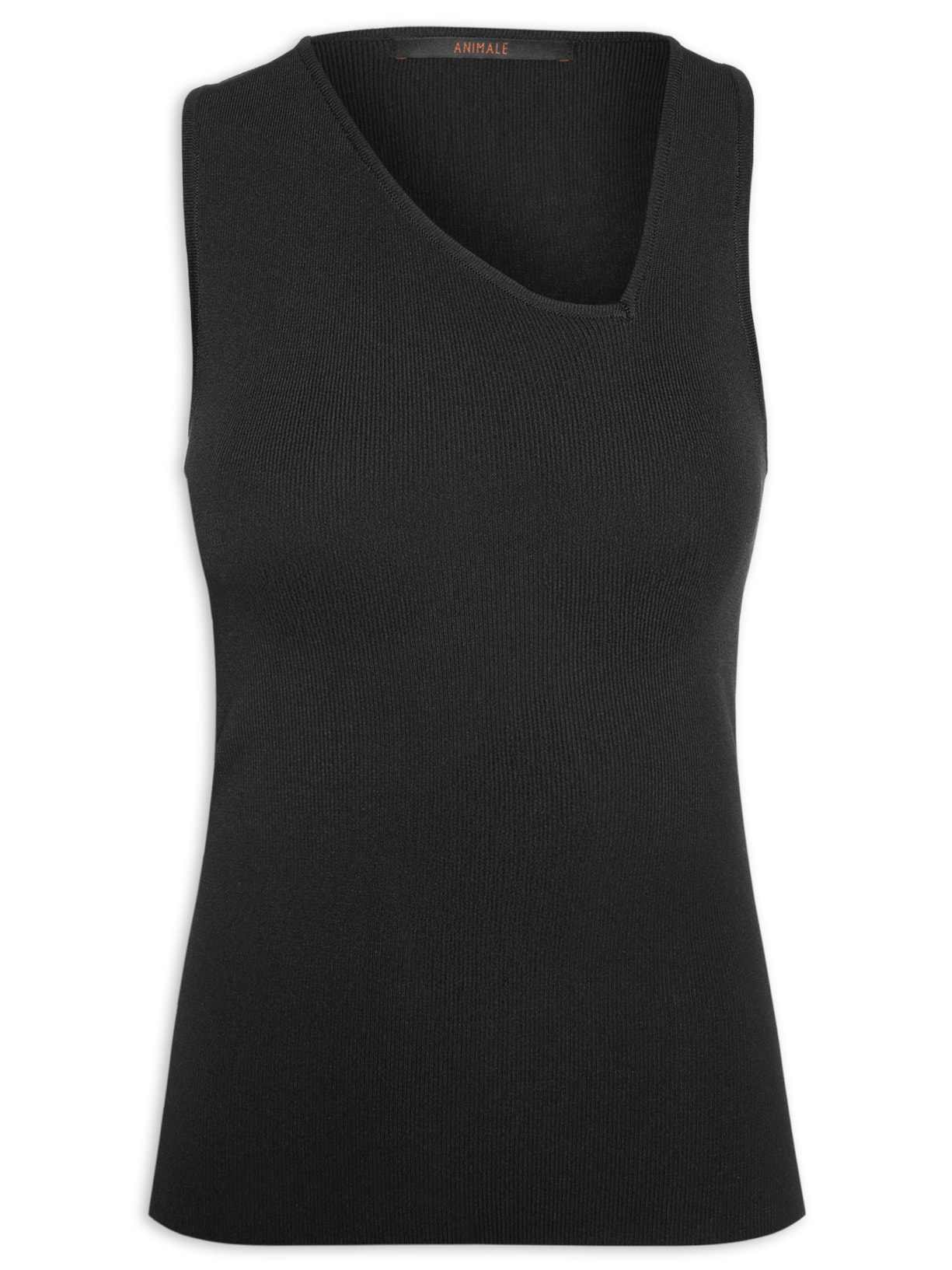 Blusa Feminina Decote Assimétrico Tricot - Preto
