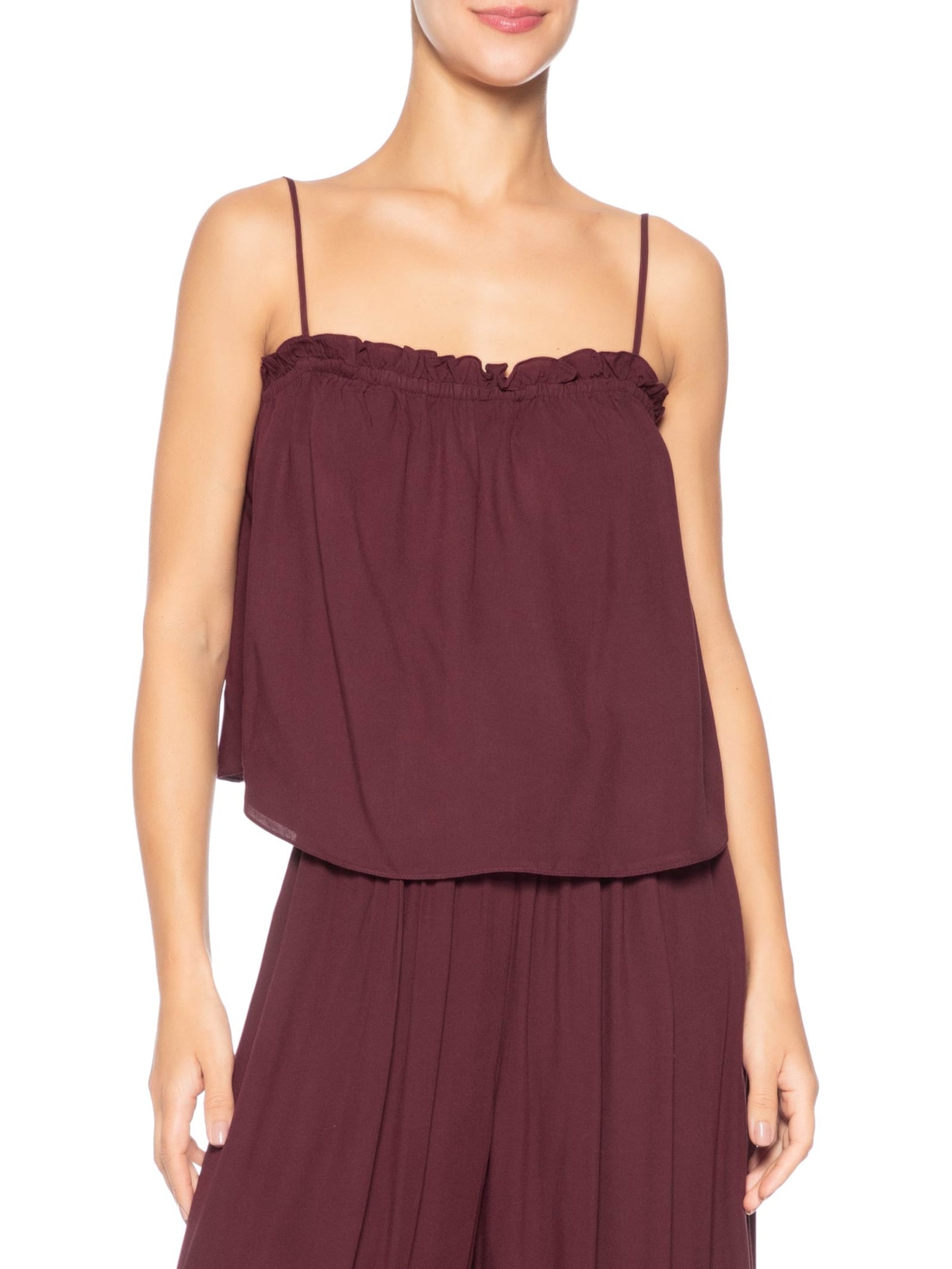 Blusa Feminina Decote Babadinho Marrom Dress To