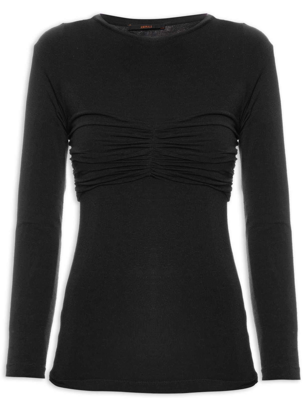 Blusa Feminina Decote Canoa Malha Wish - Preto