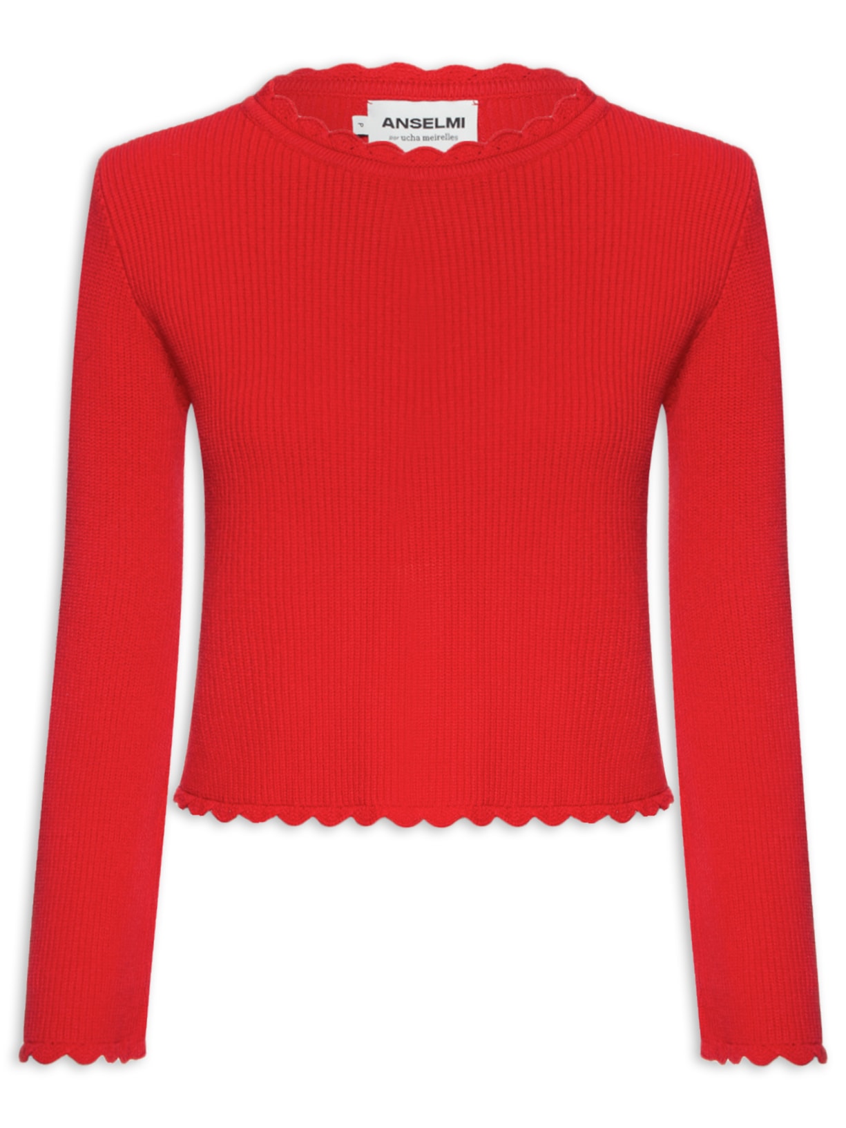 Blusa Feminina Decote Canoa - Vermelho