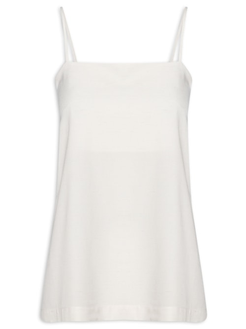 Blusa Feminina Decote Costas Degage - Off White