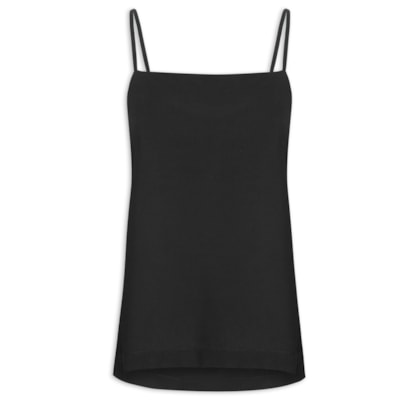 Blusa Feminina Decote Costas Degage - Preto