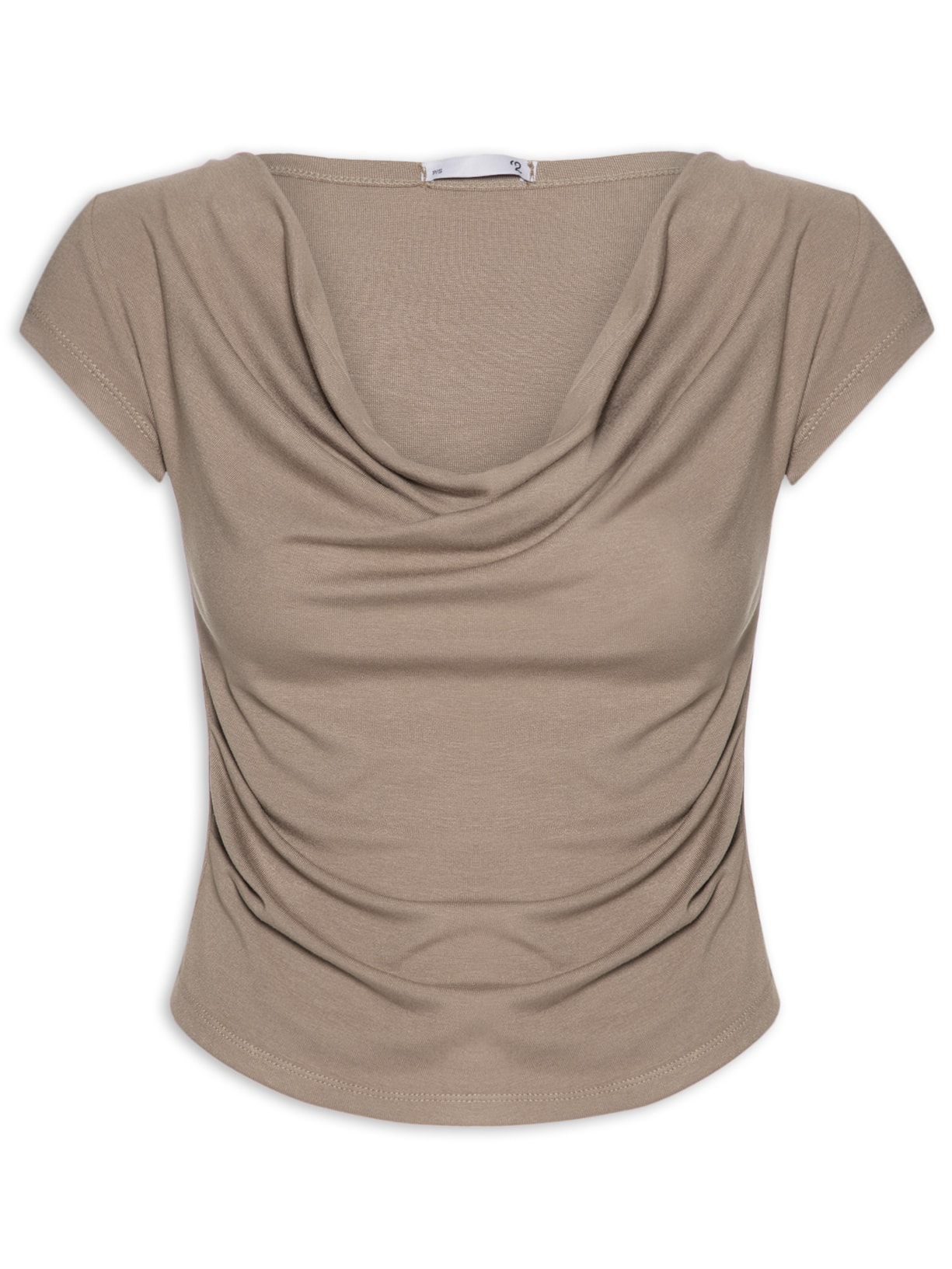 Blusa Feminina Decote Degagê Bege '2Essential