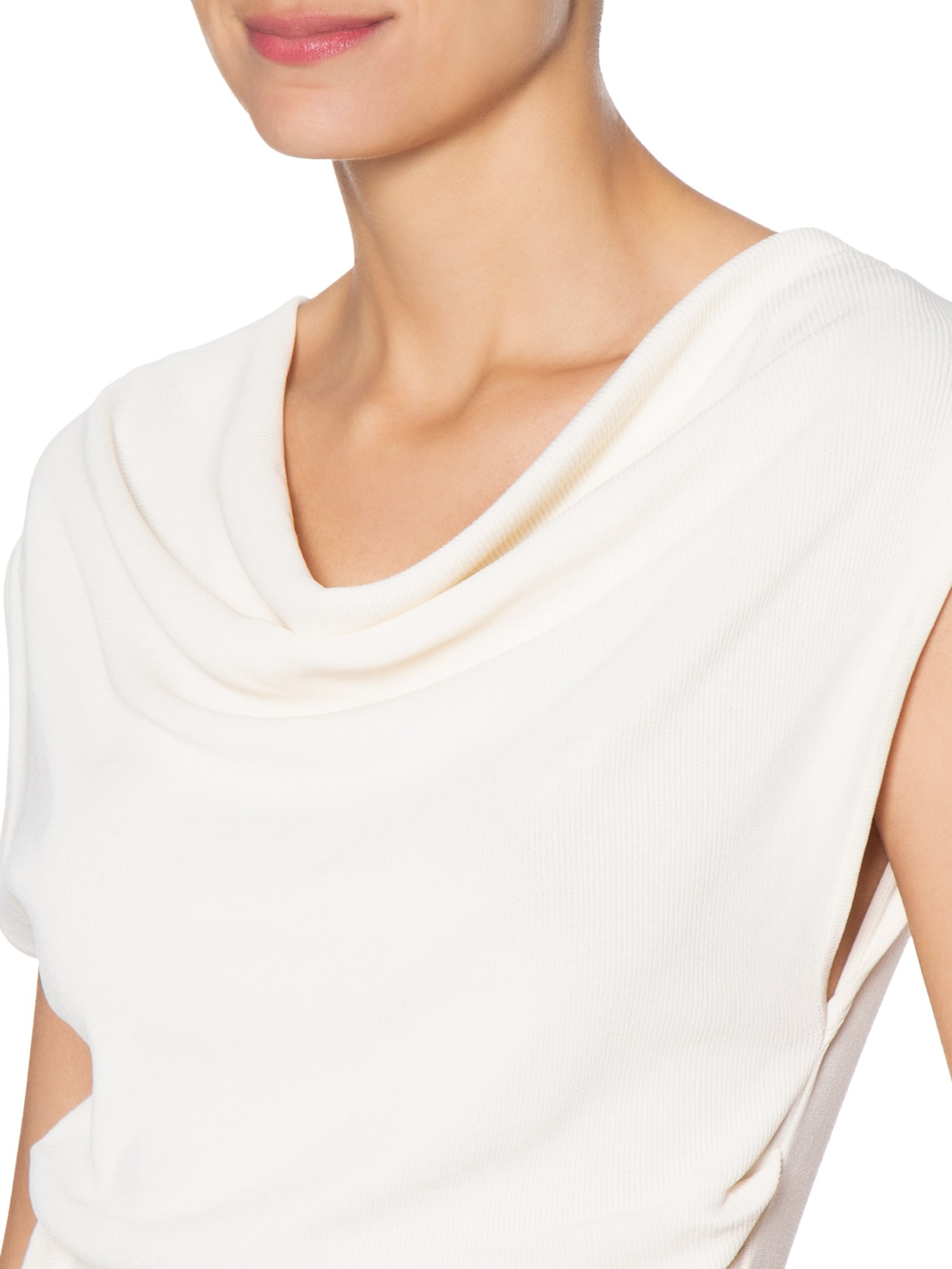 Blusa Feminina Decote Degagê Em Tricot Off White '2Essential