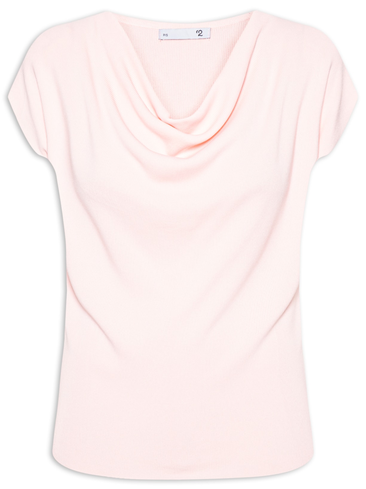 Blusa Feminina Decote Degagê Em Tricot Rosa '2Essential