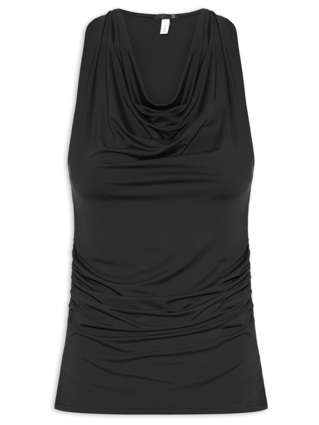 Blusa Feminina Decote Degagê Preto '2Essential