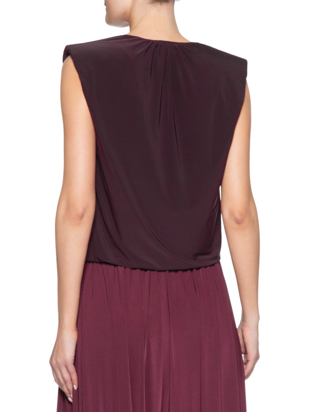 Blusa Feminina Decote Degagê Roxo Animale
