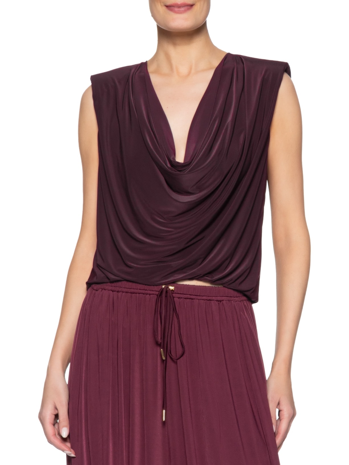 Blusa Feminina Decote Degagê – Roxo Animale