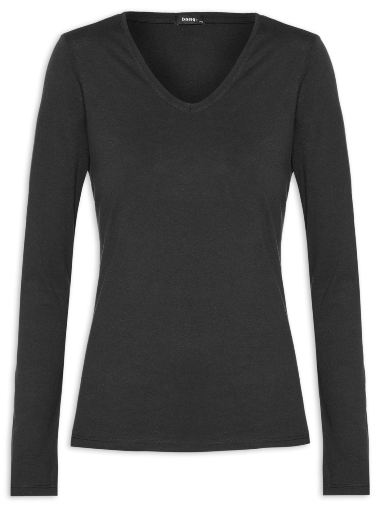 Blusa Feminina Decote Em V - Preto