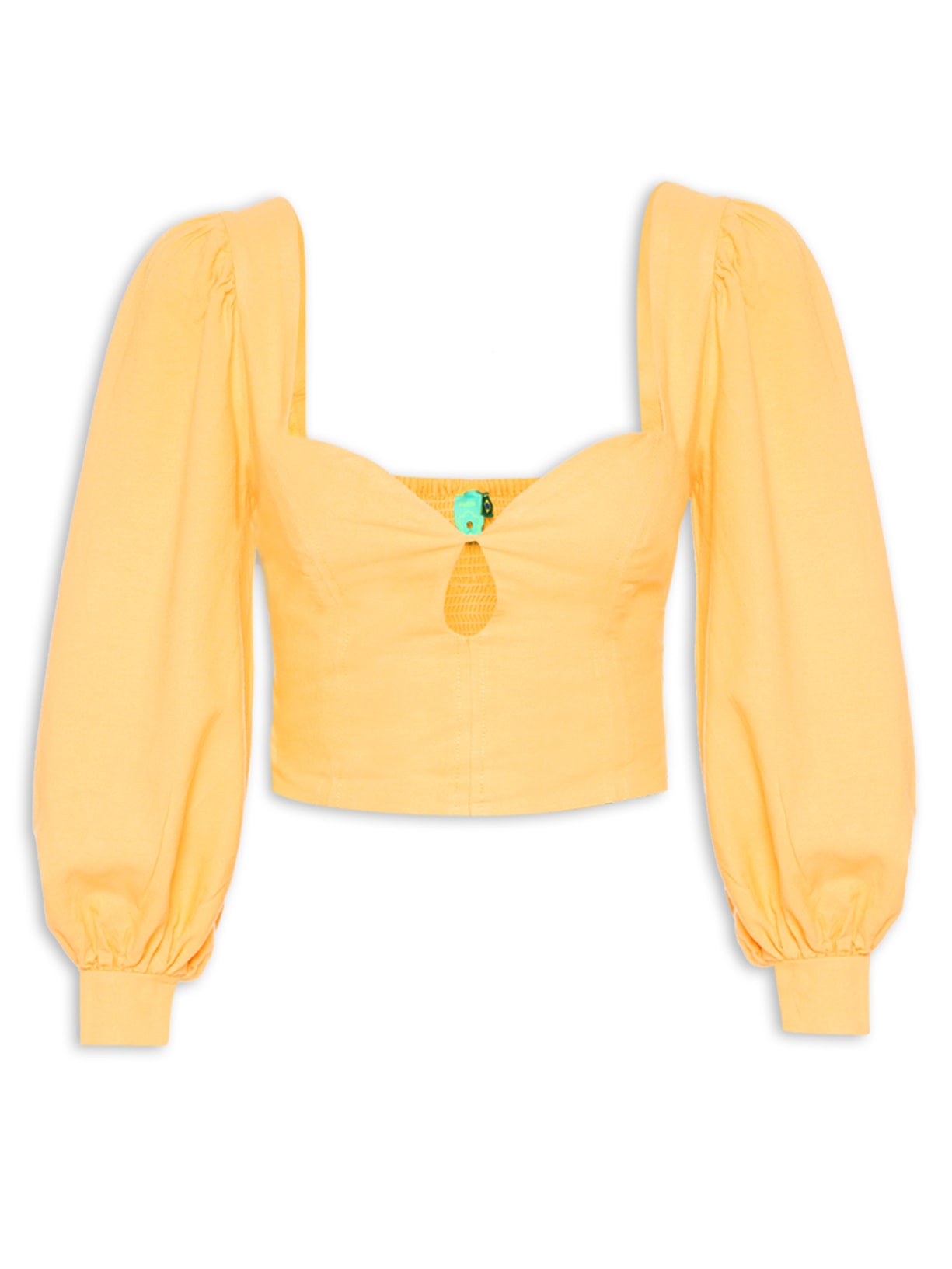 Blusa Feminina Decote Mangões - Amarelo