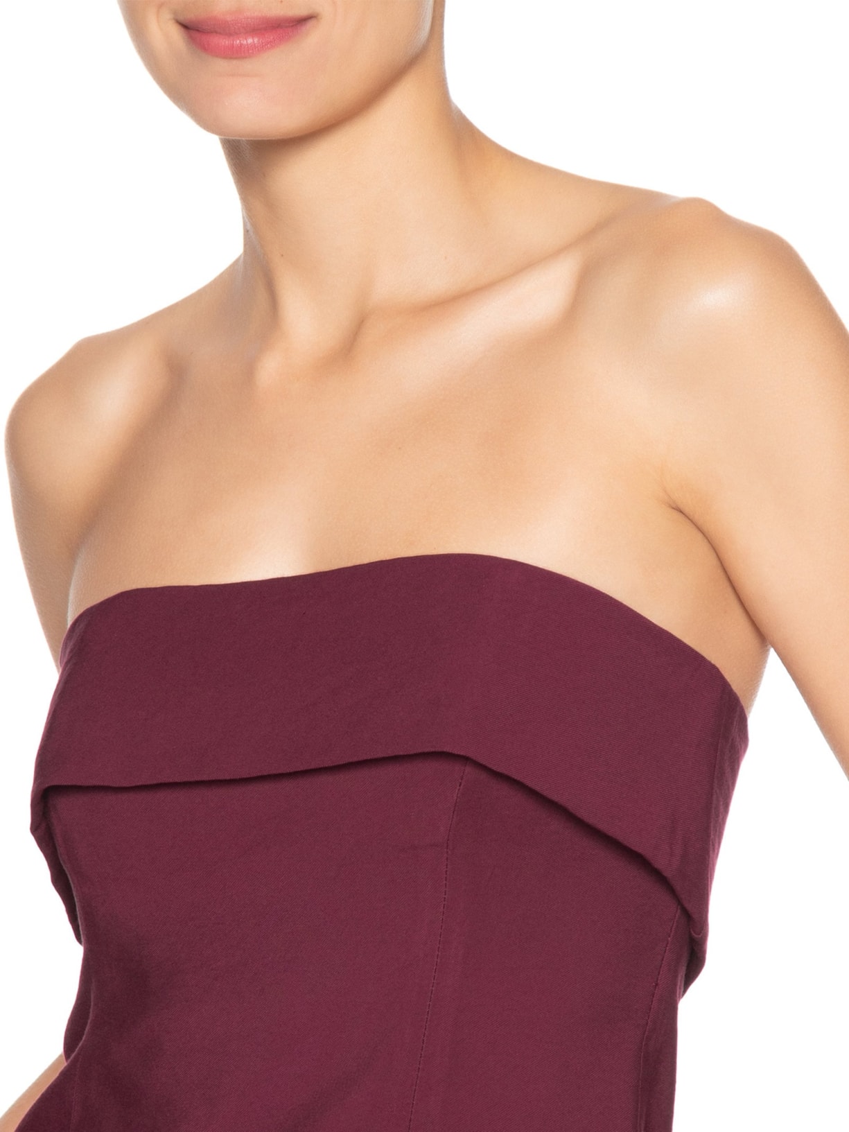Blusa Feminina Decote Pala Sobreposta Vermelho Dress To