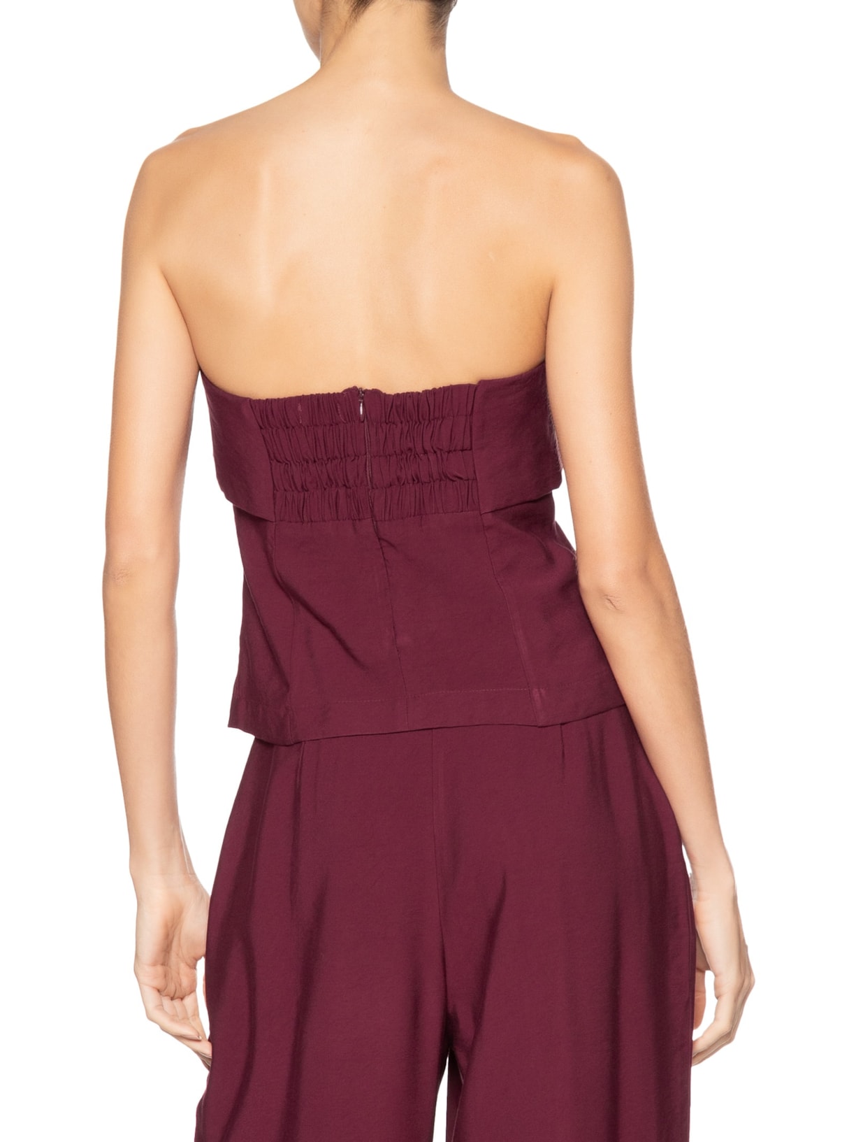 Blusa Feminina Decote Pala Sobreposta Vermelho Dress To