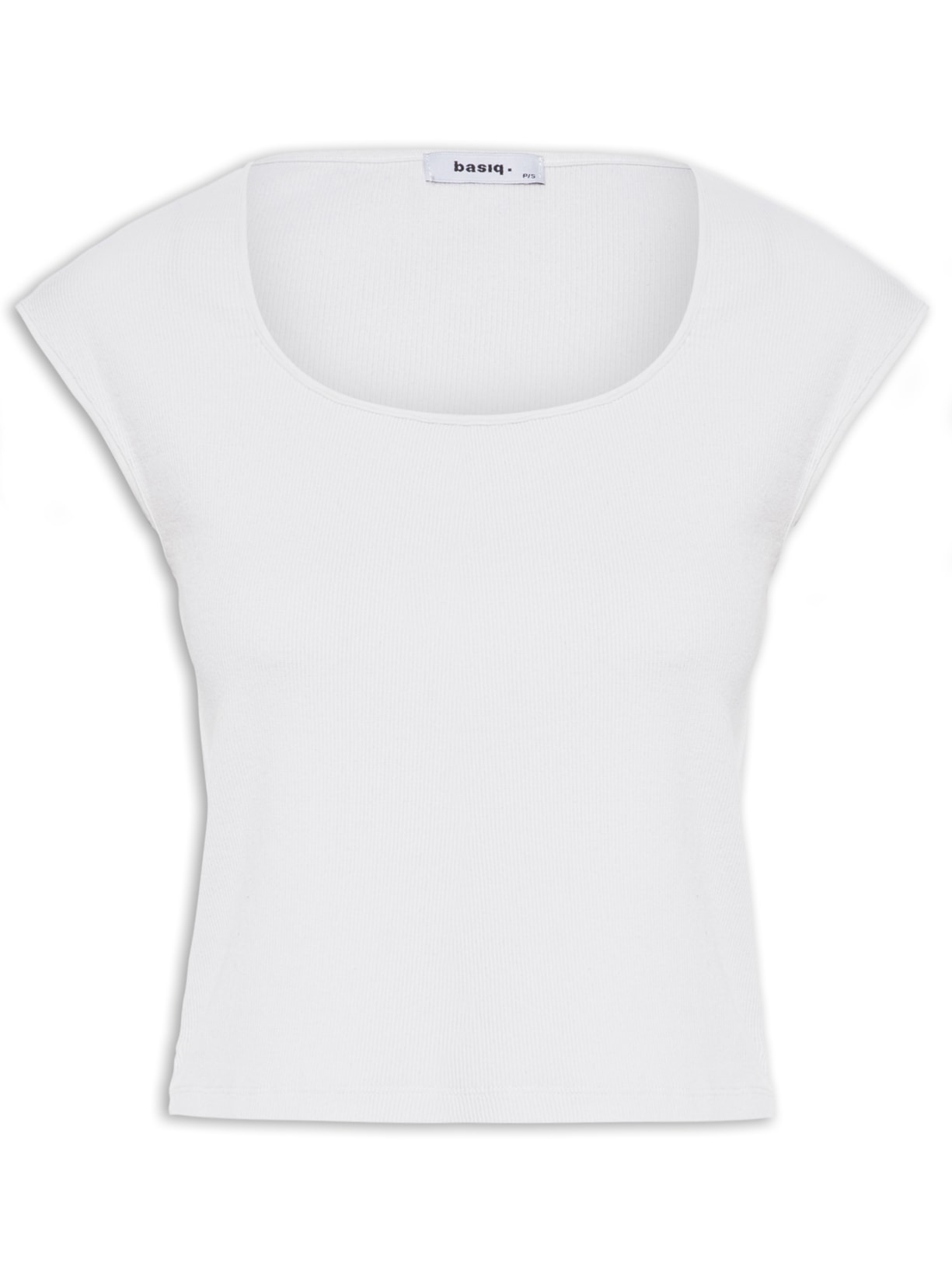 Blusa Feminina Decote Quadrado sem Manga - Cinza