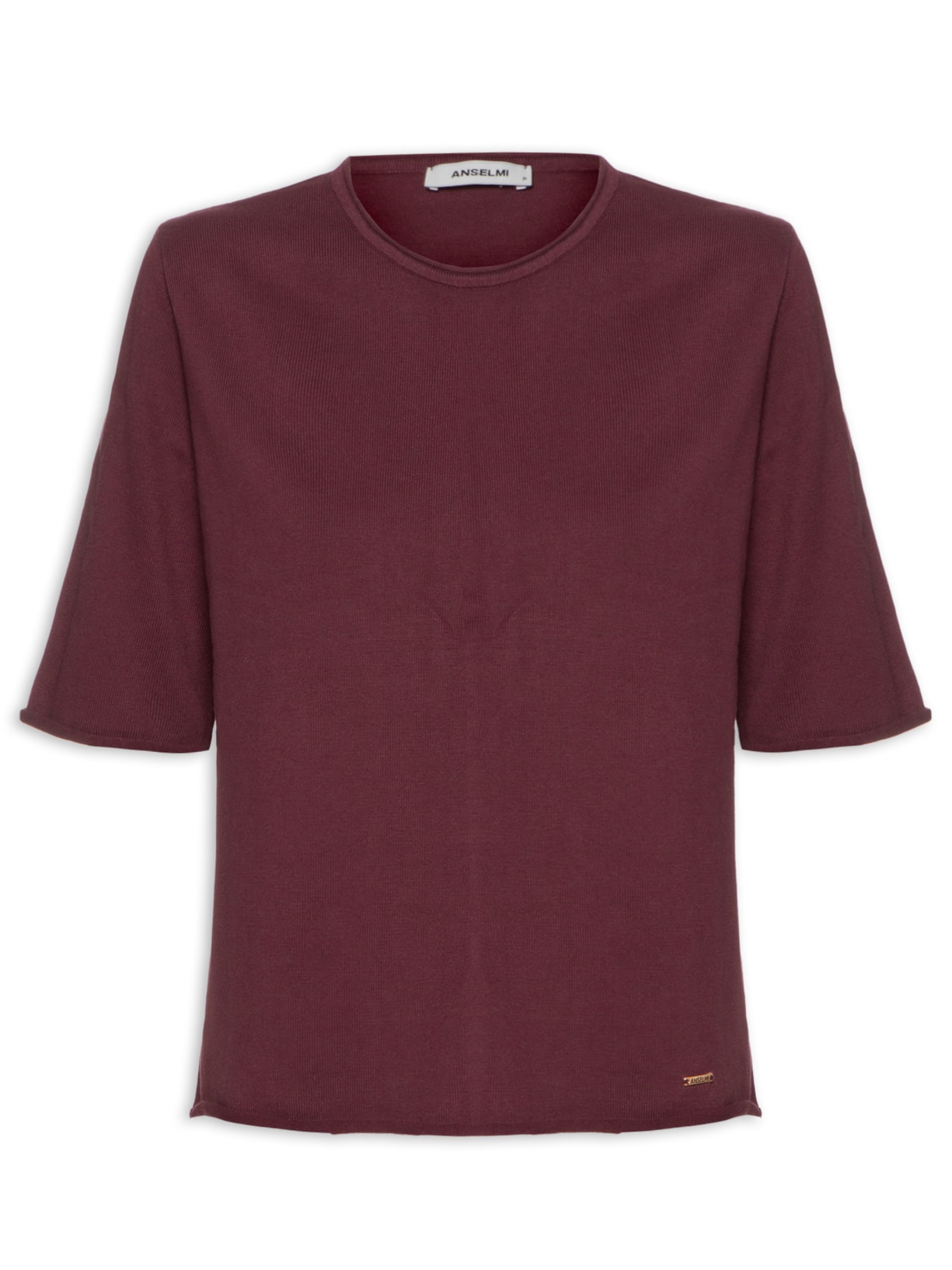 Blusa Feminina Decote Redondo - Vinho