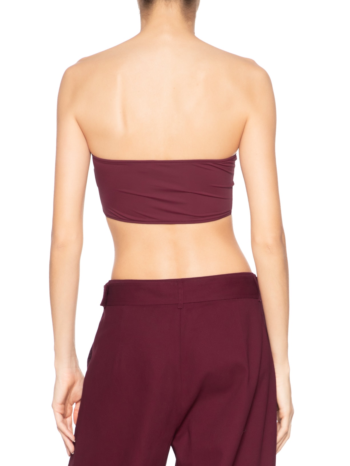 Blusa Feminina Decote Reto Artesanal Rendada Vinho Farm