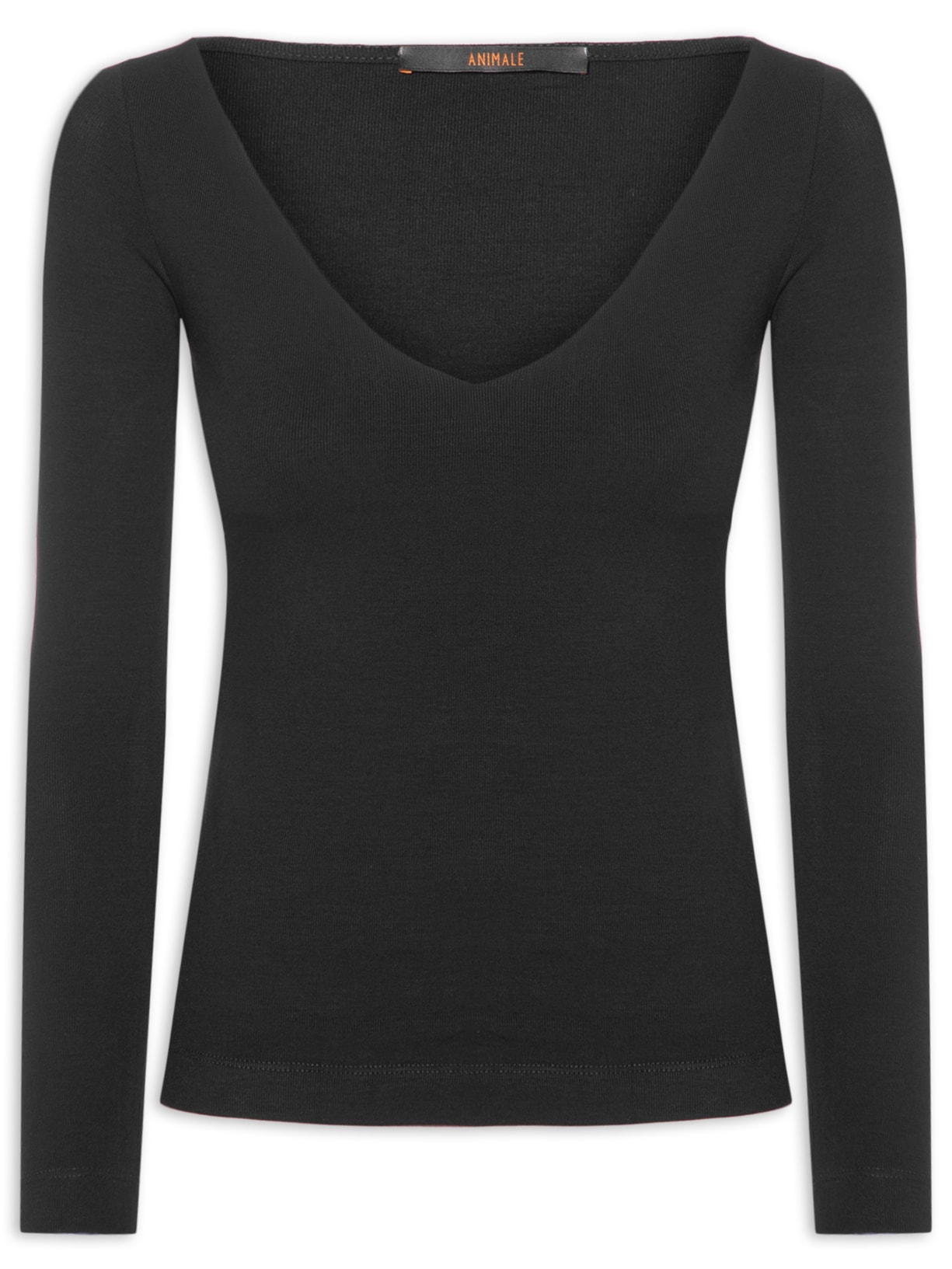 Blusa Feminina Decote V Aberto - Preto