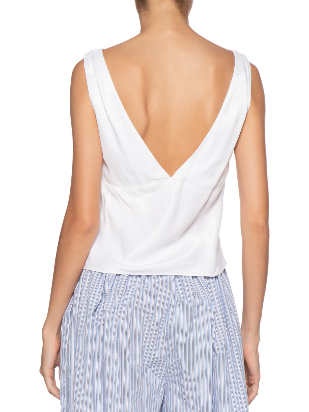 Blusa Feminina Decote V Branco Farm