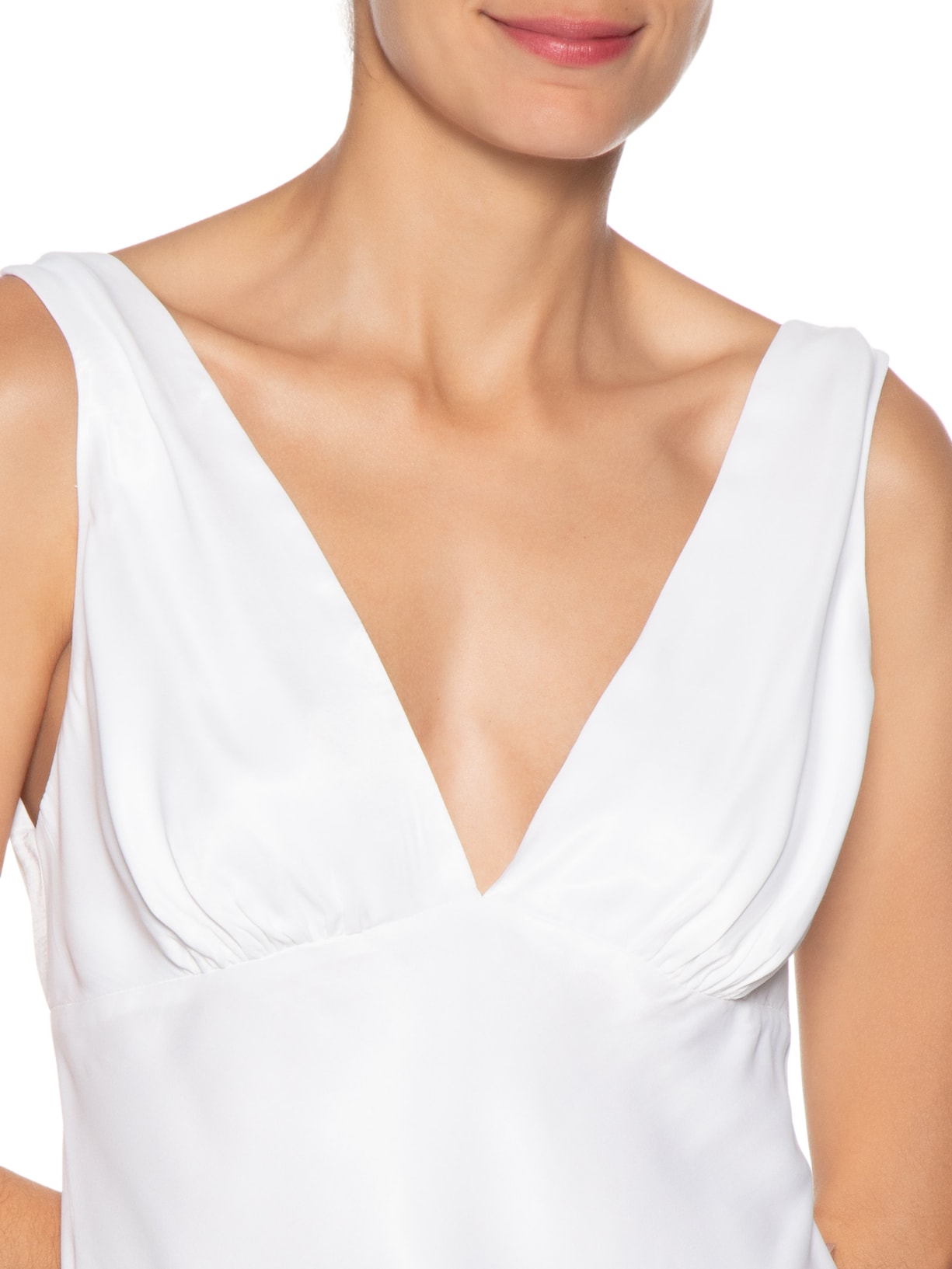 Blusa Feminina Decote V Branco Farm