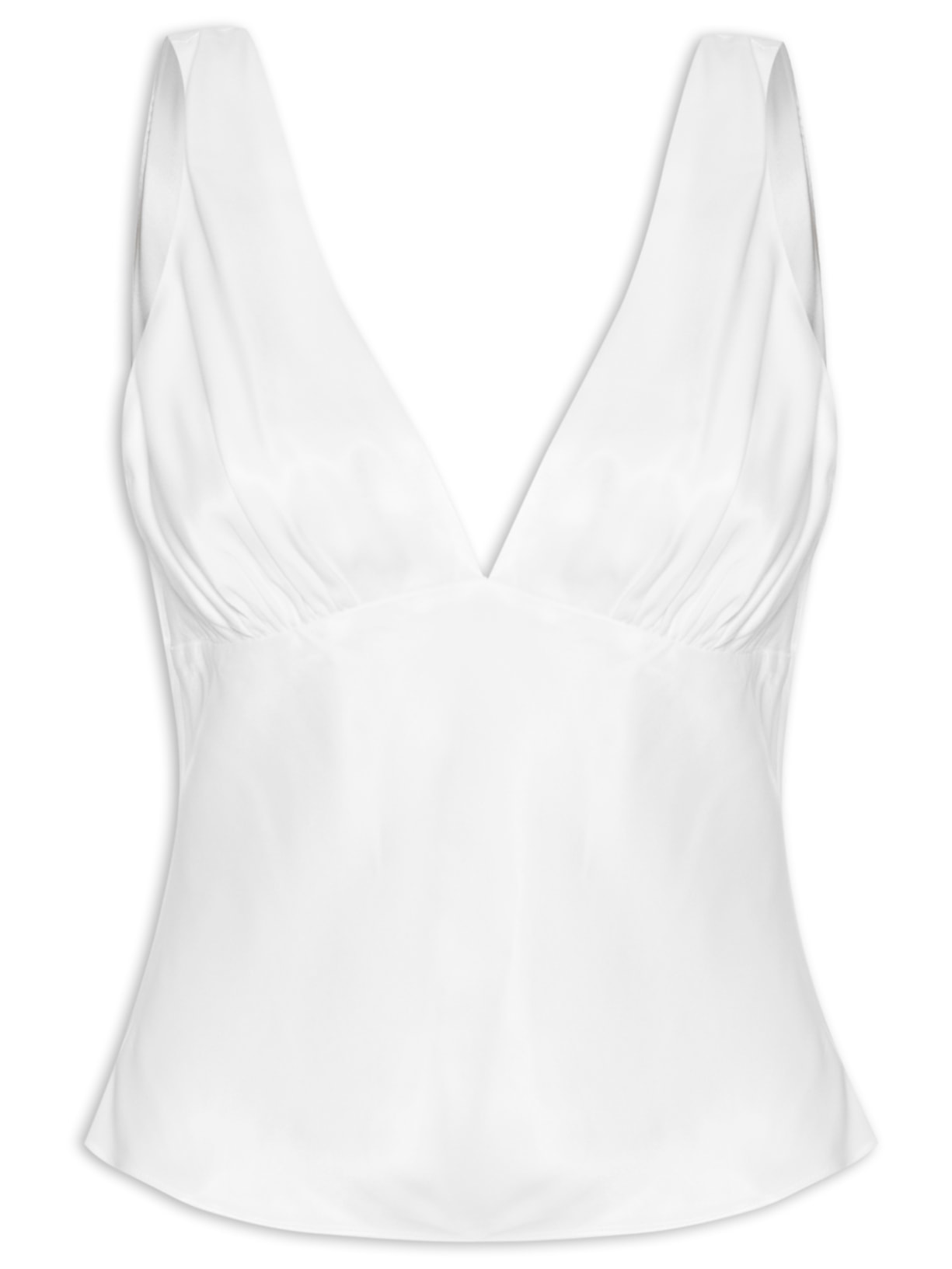 Blusa Feminina Decote V Branco Farm