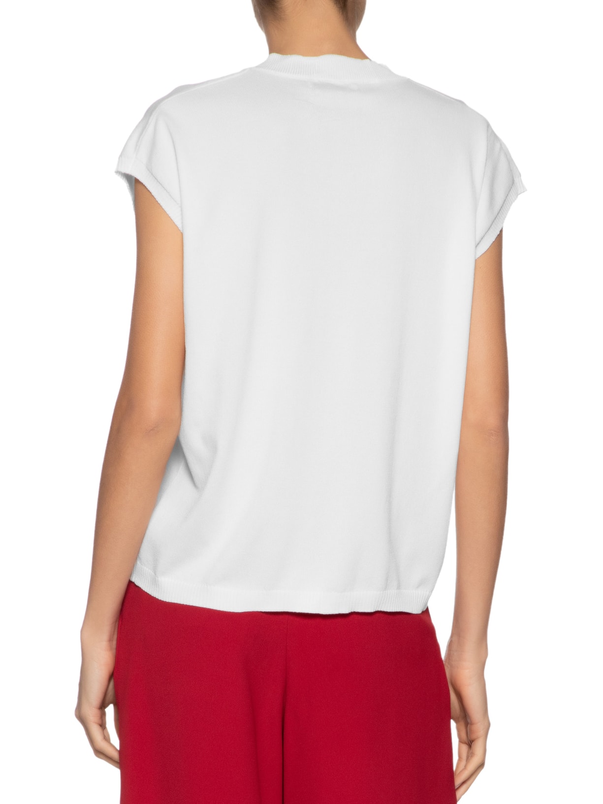 Blusa Feminina Decote V em Tricot Branco '2Essential