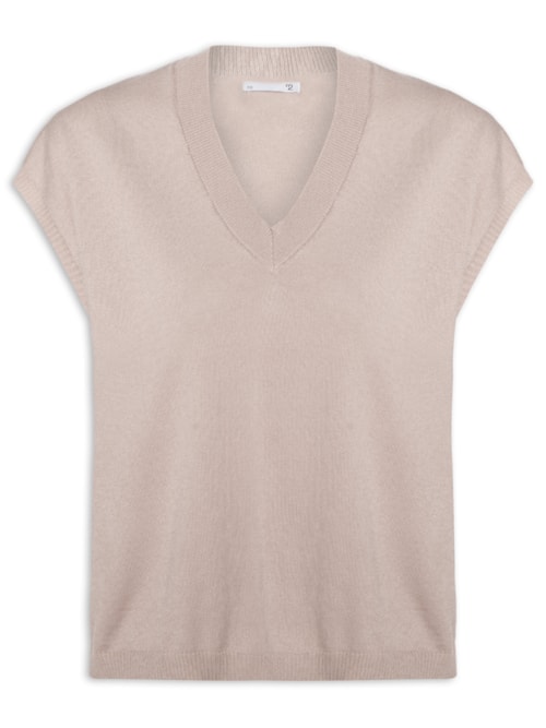 Blusa Feminina Decote V em Tricot - Khaki