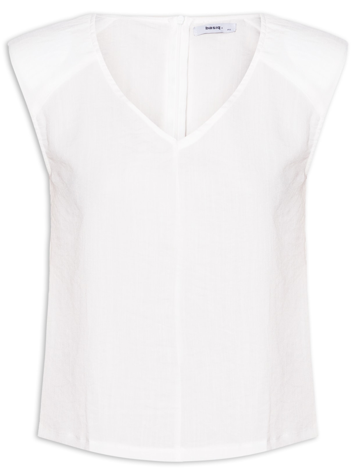 Blusa Feminina Decote V - Off White