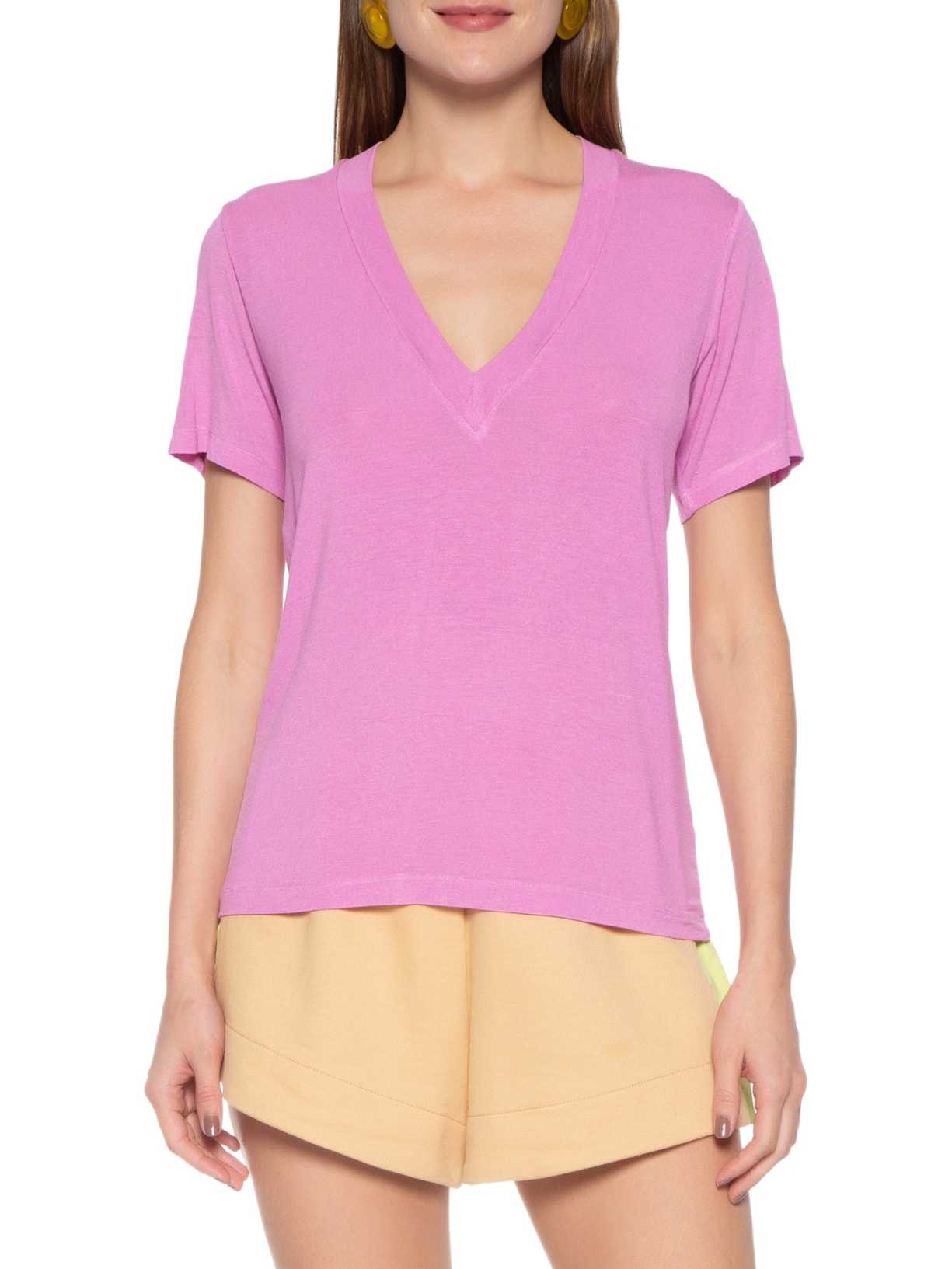 Blusa Feminina Decote V – Rosa Dress To