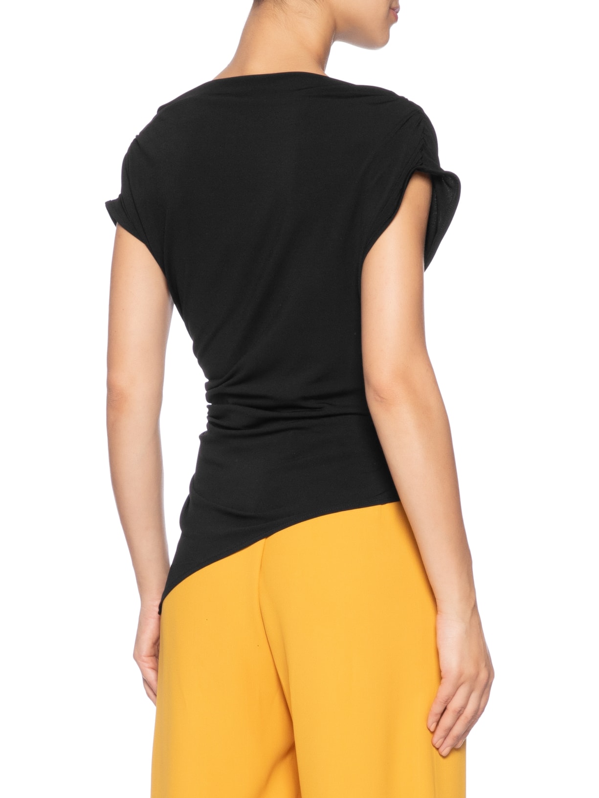 Blusa Feminina Degagê Com Franzidos Preto '2Essential