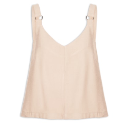 Blusa Feminina Detalhe Alça - Bege
