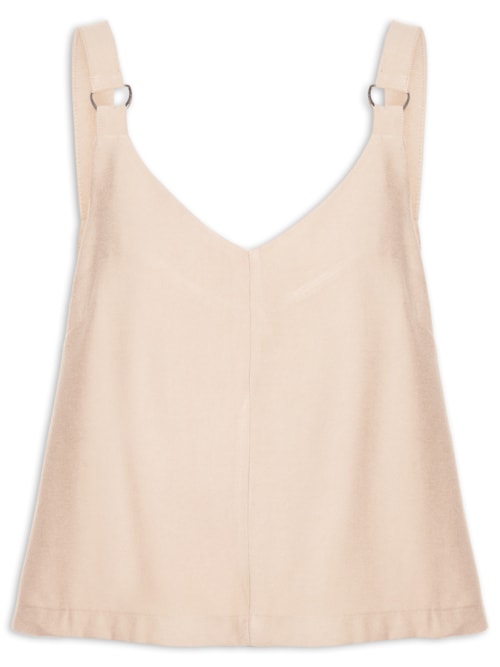 Blusa Feminina Detalhe Alça - Bege
