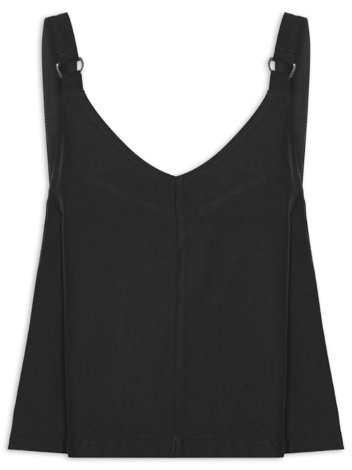 Blusa Feminina Detalhe Alça - Preto
