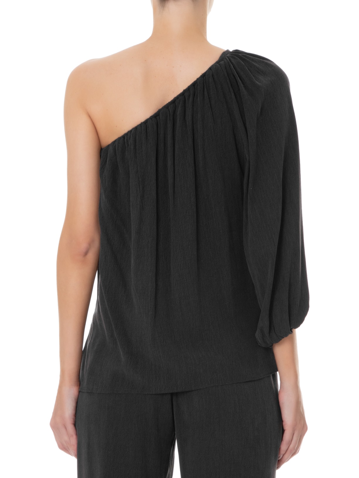 Blusa Feminina Detalhe Ombro Preto Maria Filó