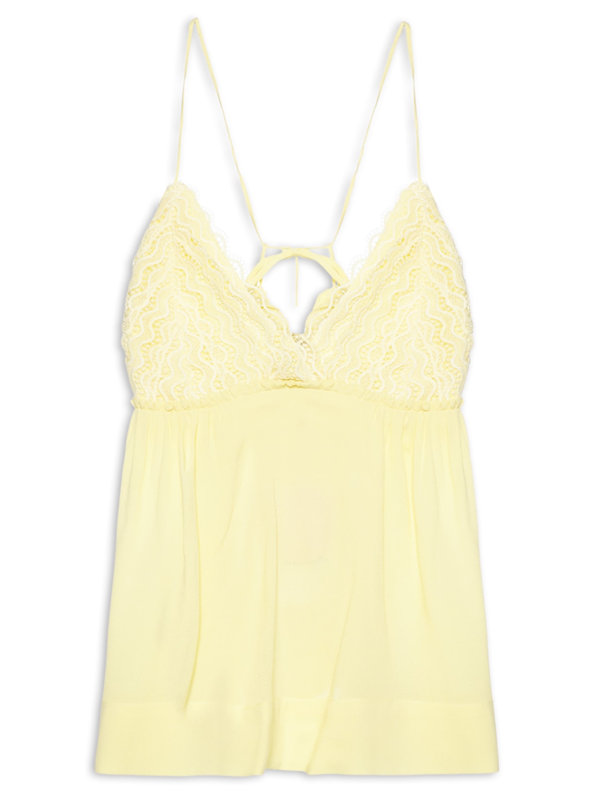 Blusa Feminina Detalhe Renda  – Amarelo Dress To