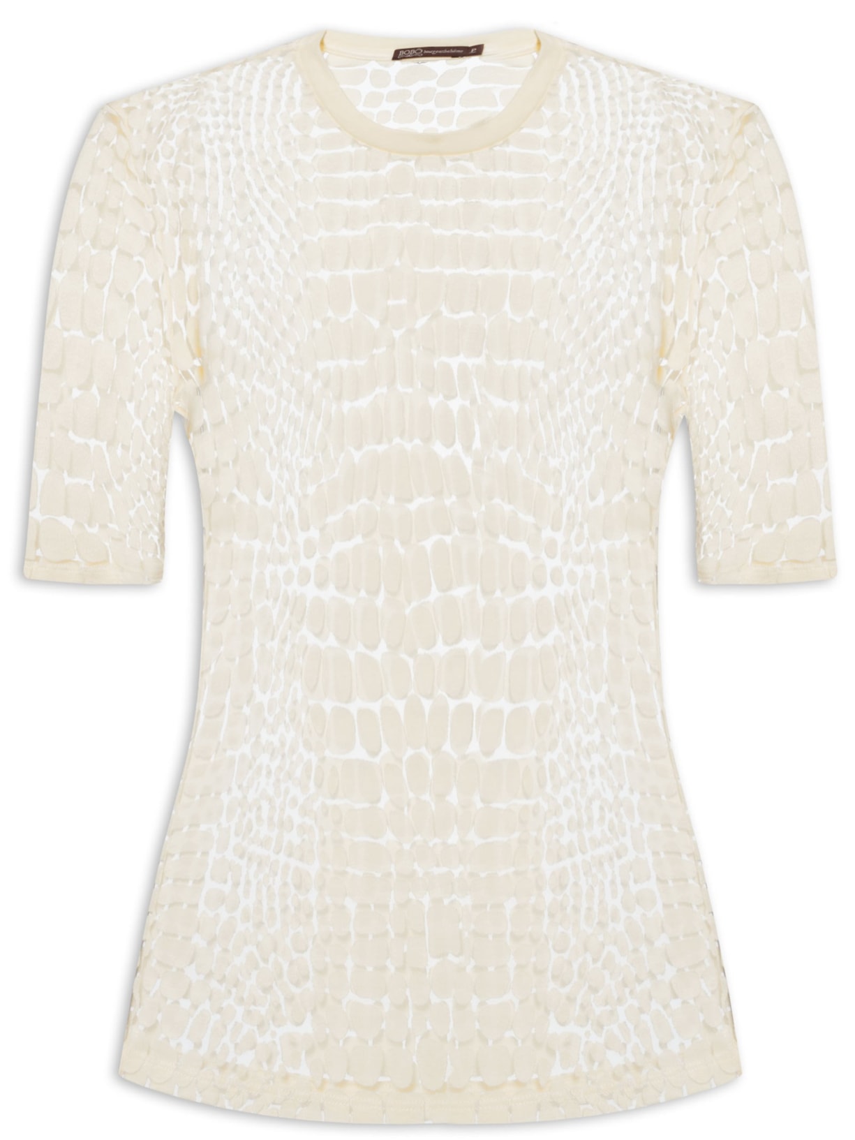 Blusa Feminina Devorê Croco - Bege