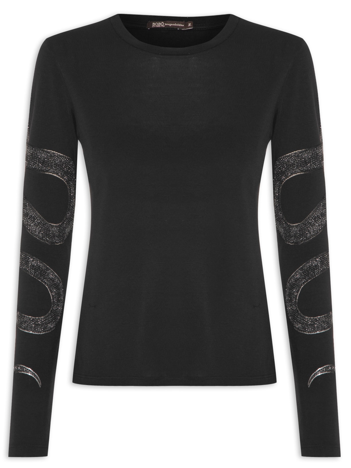 Blusa Feminina Devorê Snake - Preto