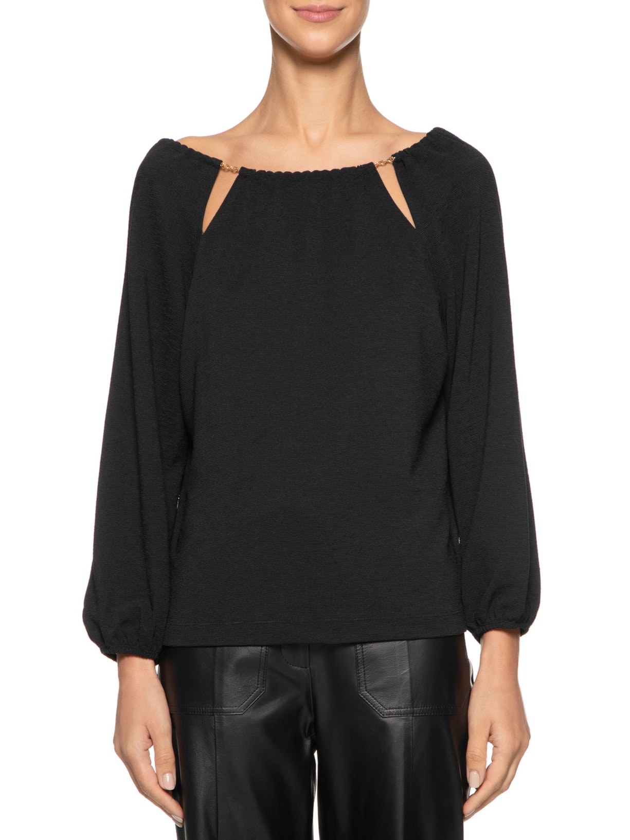 Blusa Feminina Dina Preto Le Lis