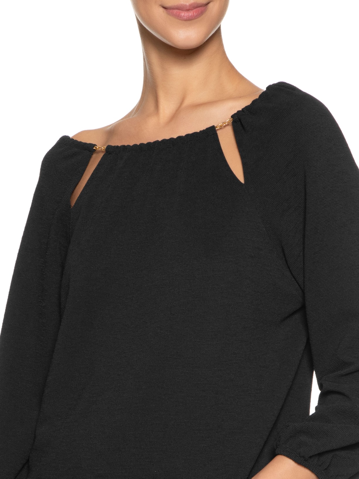 Blusa Feminina Dina Preto Le Lis