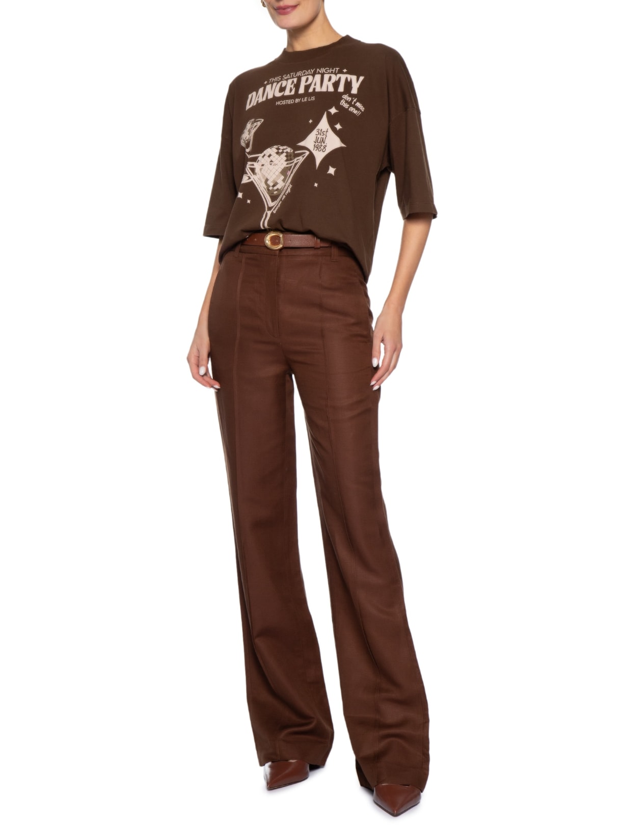 Blusa Feminina Disco Party Marrom Le Lis