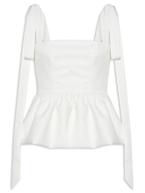 Blusa Feminina Dois Laços - Branco