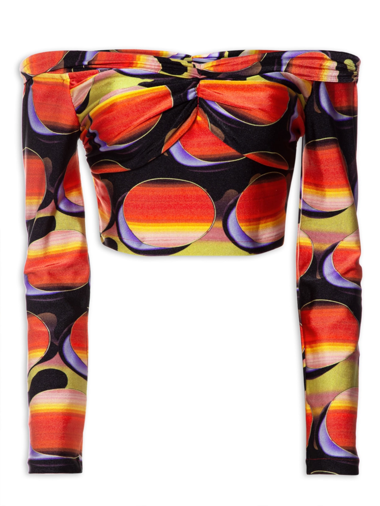 Blusa Feminina Drape Óptica Brilho - Vermelho