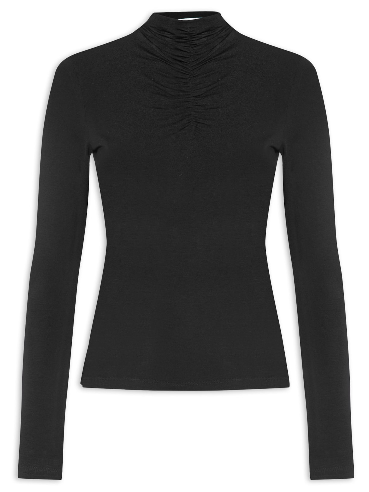 Blusa Feminina Drapeada - Preto