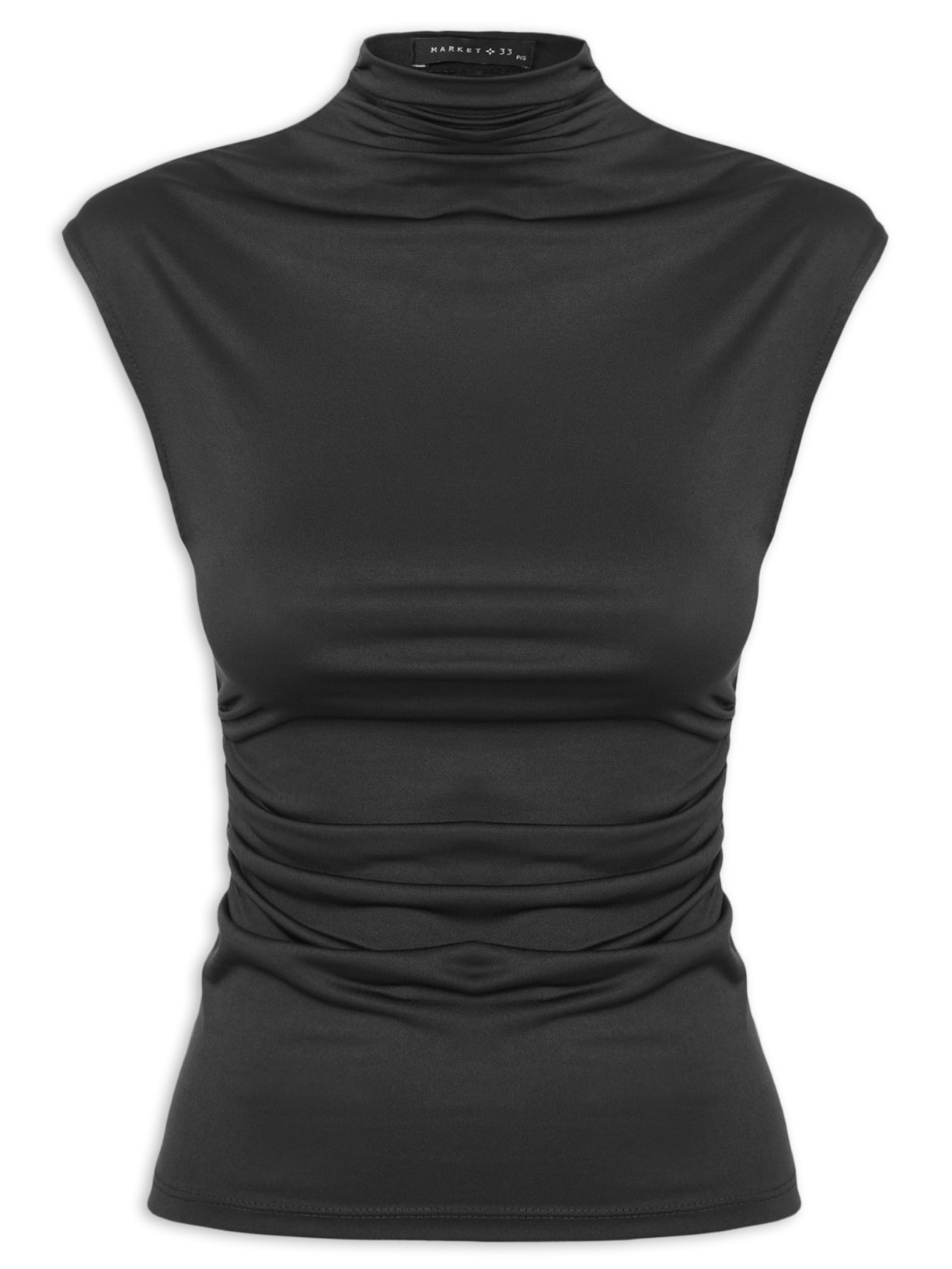 Blusa Feminina Drapeada - Preto