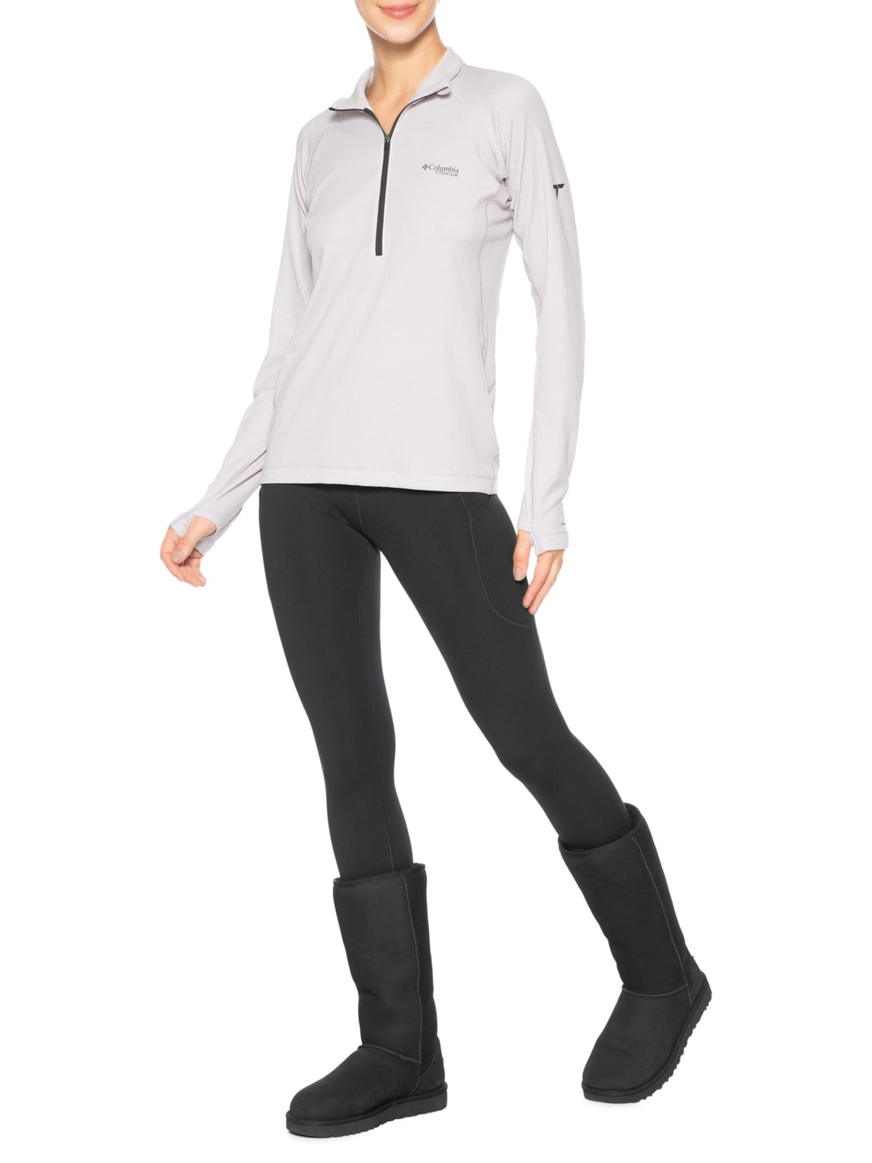 Blusa Feminina Driventure™ Half Zíper Roxo Columbia