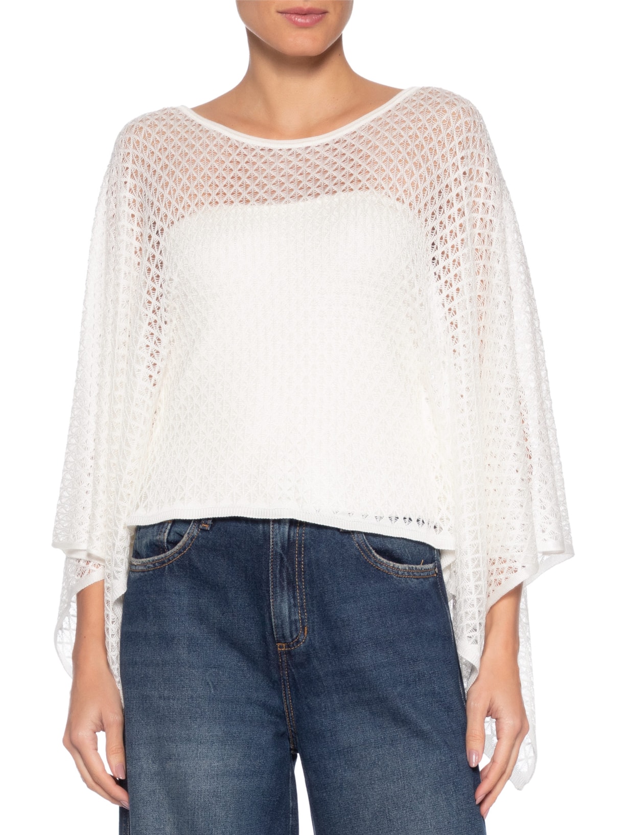 Blusa Feminina Eliza Off White Carol Bassi